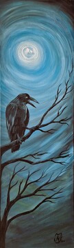 Zadnji pogled, akril-platno, 30x100 cm, 2025, Martina Kozamernik